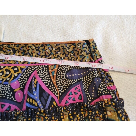 Anthropologie Love The Label Tiered Midi Skirt Floral Paisley Printed Size Small - Picture 6 of 8